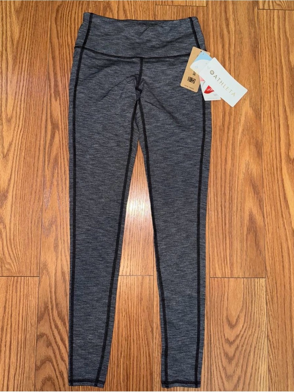Athleta Girls Dark Heather Gray High-Waist Performance Leggings